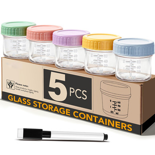 Amazon Mason Jar Glass Salad Jar Sauce Cup Sealed Jar Leakproof Food Jar Glass Bottle with Lid