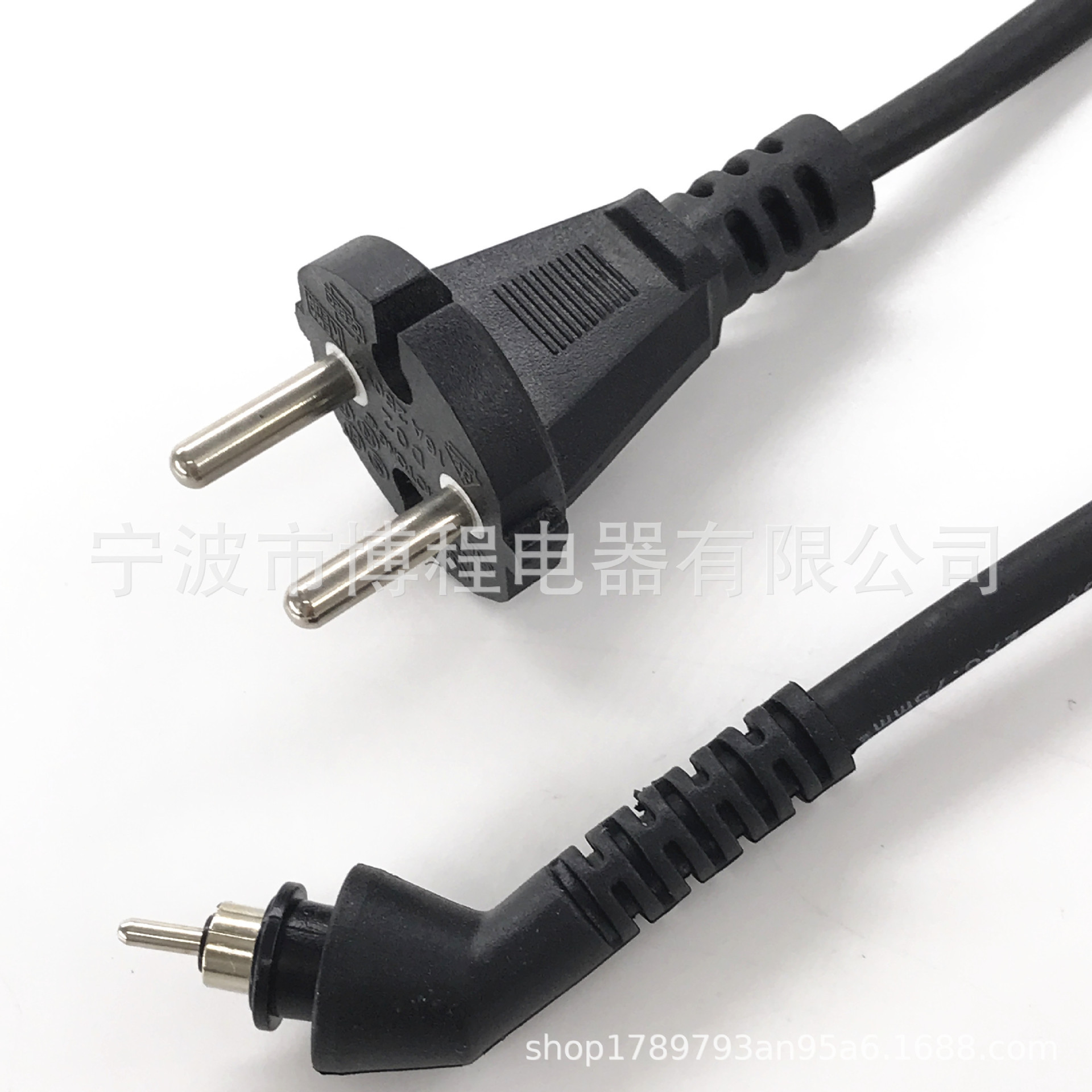 韩规电源线插头韩国KC认证电源线韩式旋转尾欧规美发器旋转插头