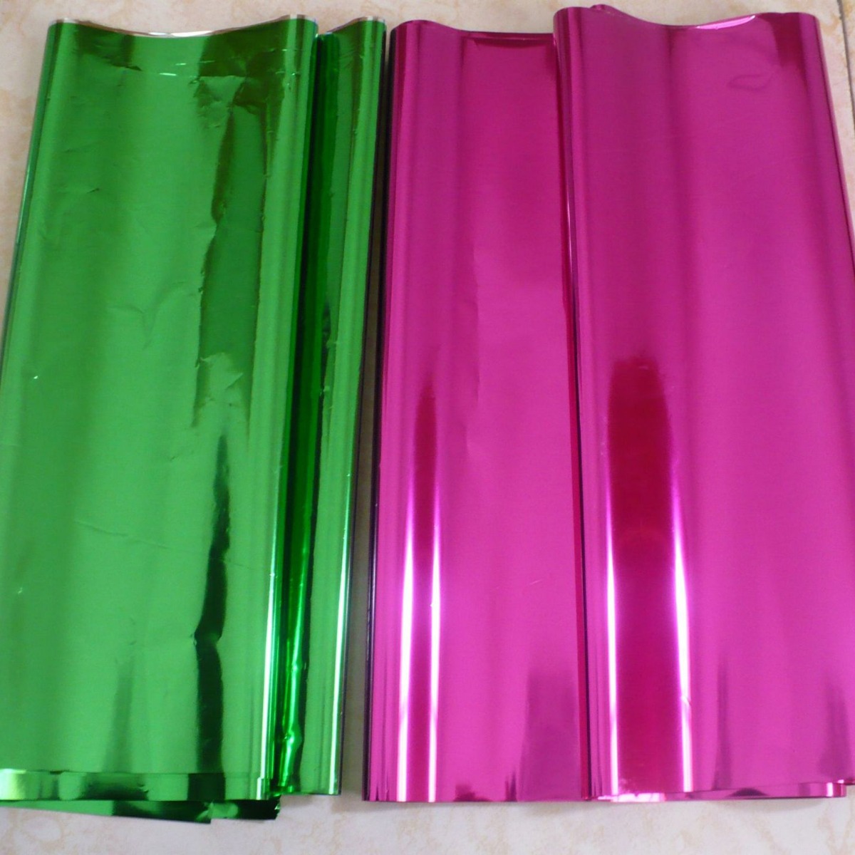 聚酯玫瑰金金膜纸metalized film中国红膜亮光纸深湖蓝铝箔丝带