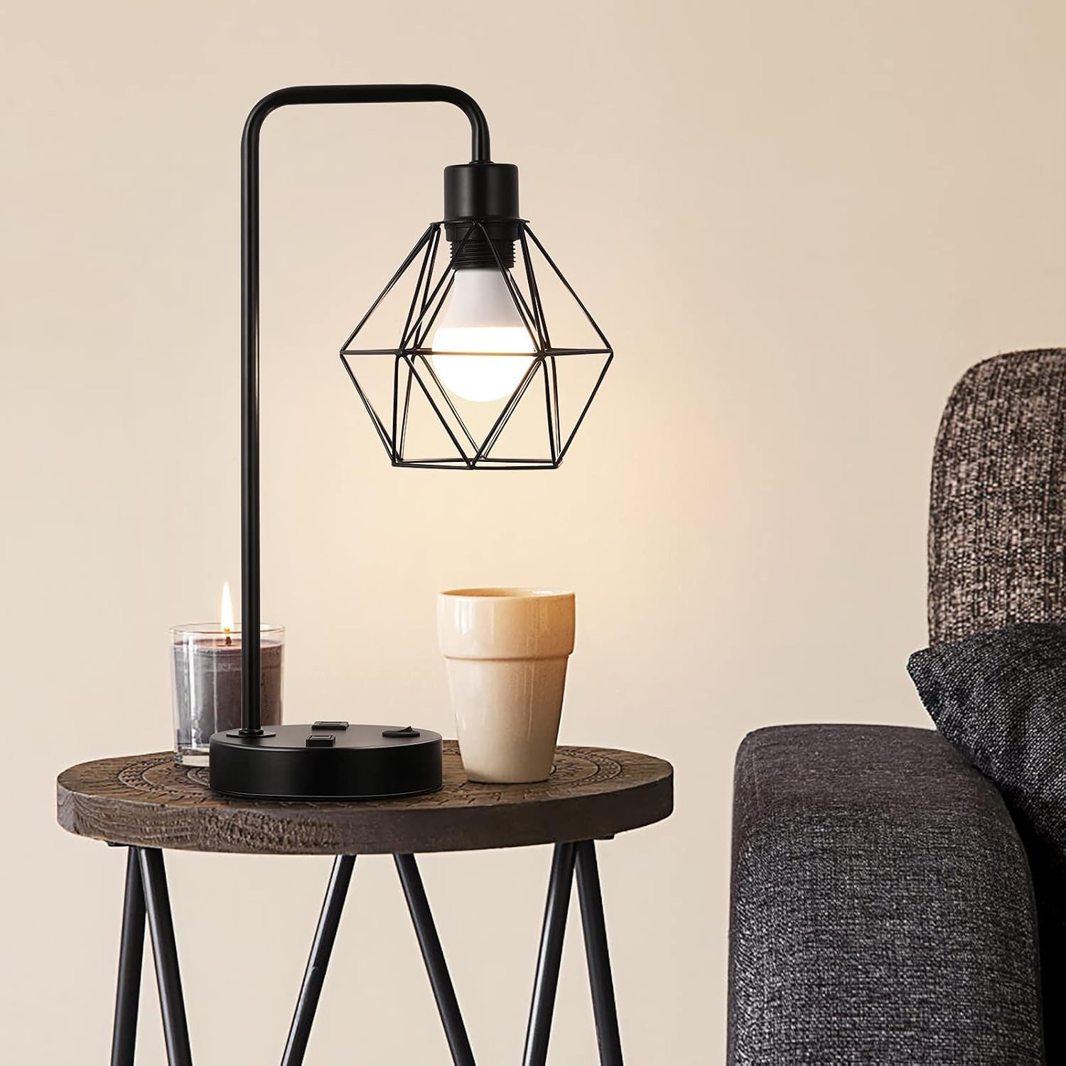 Transfronterizo Zhongshan lámparas dormitorio cabezal de cama para niños estudio atenuación táctil doble USB carga lámpara de escritorio atenuable