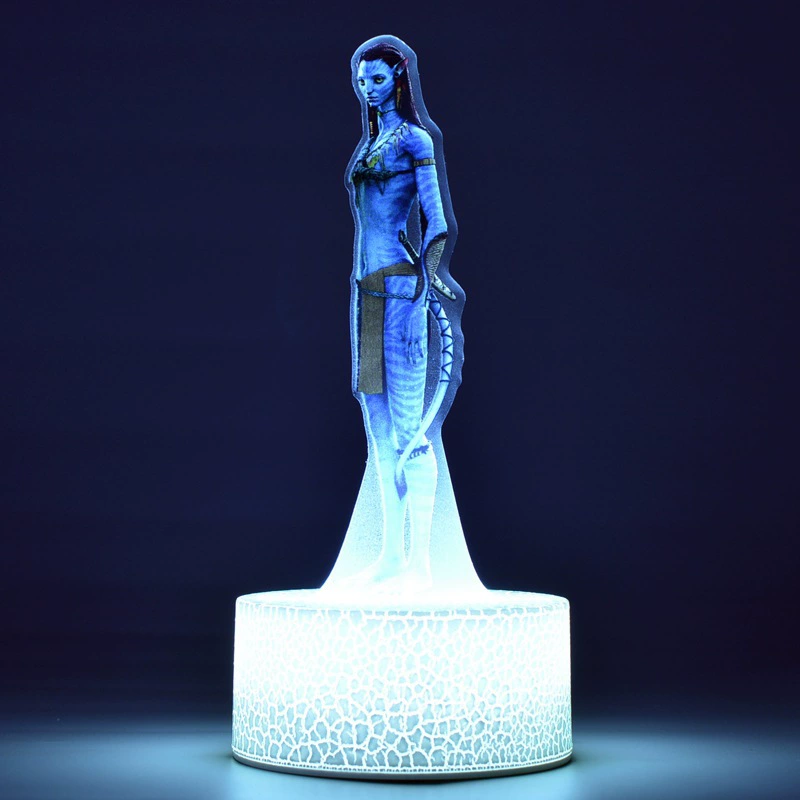 Акриловый LED-ночник Avatar 3 «Огонь и Пепел», 16 цветов, сенсорная подставка, 20,5×14,5×6 см