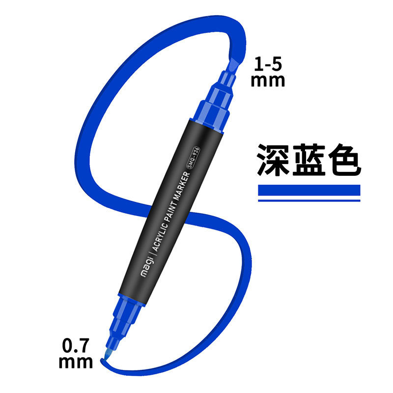 Set de marcadores acrílicos de doble punta personalizados Somic, impermeables, para manualidades DIY en cerámica