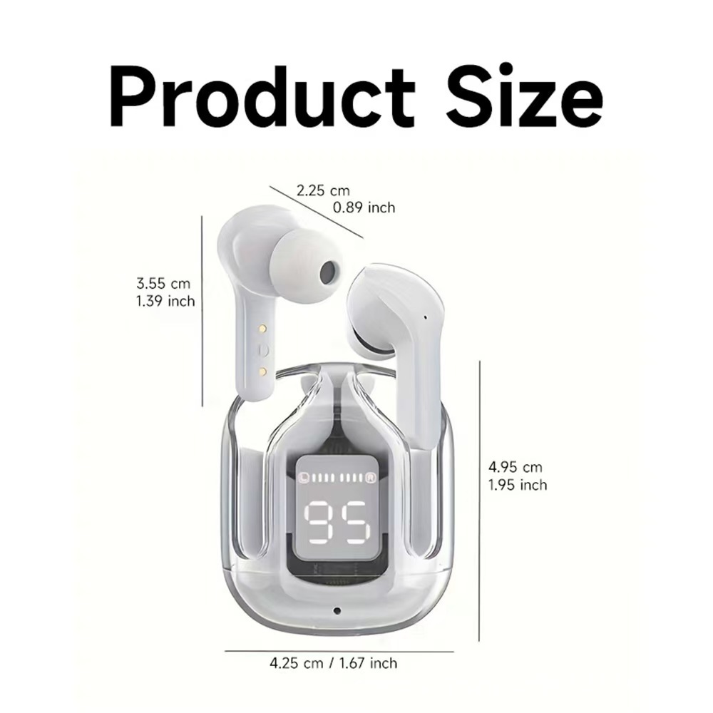 TK cargo transparente segunda generación Air39 auriculares Bluetooth transparente generación Air31 cristal pantalla digital cápsula inalámbrica