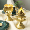 Cross -border American candlestic retro Christmas romantic gift home accessories aromatherapy iron candlestick ornaments