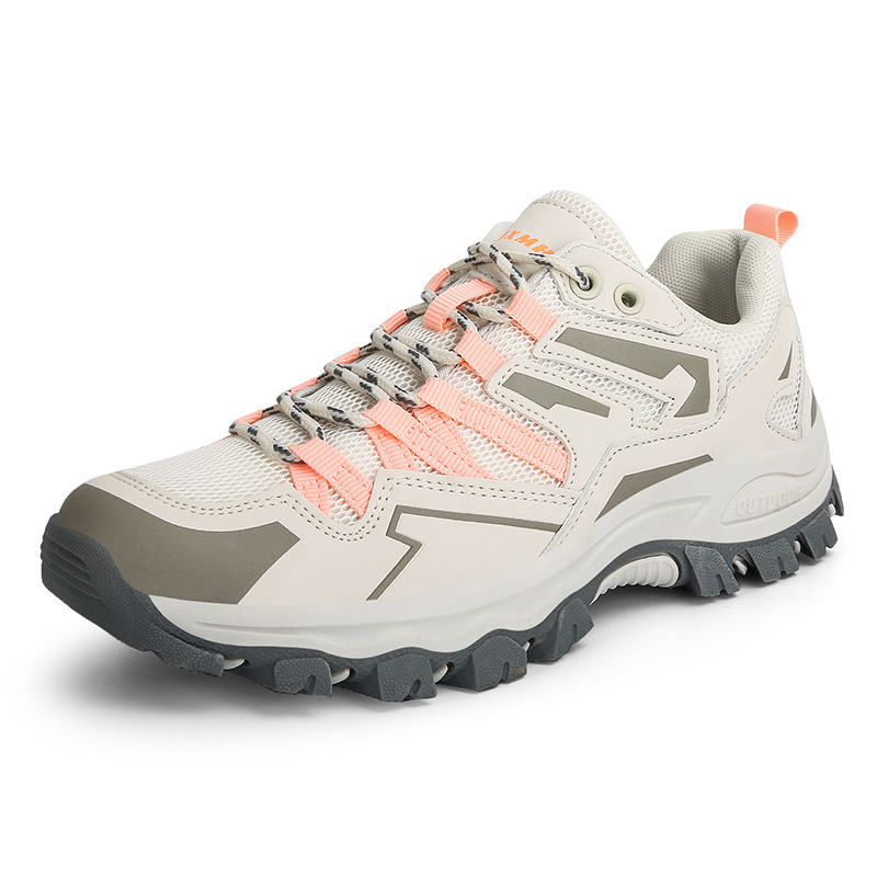 Más tamaño transfronterizo Nueva pareja de zapatos de senderismo de malla transpirable al aire libre zapatilla de deporte acampar fuera de la carretera senderismo zapatos de los hombres y las mujeres