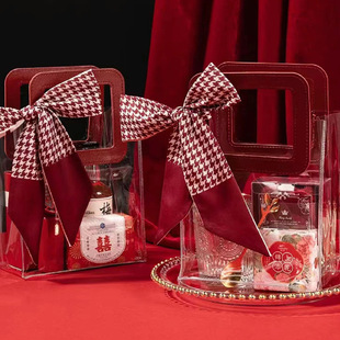 PVC Transparent Hand Gift Bag Ins Wedding Candy Plastic Bag Gift Bag Gift Bag Tanabata Valentine's Day Gift Bag