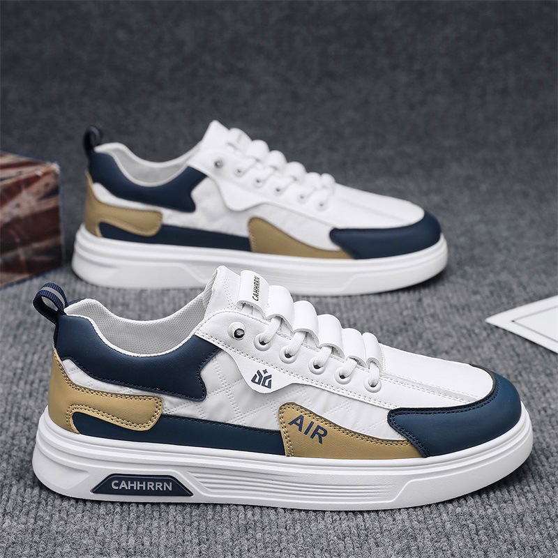 Zapatos de skate para estudiantes juveniles zapatos de marea blanca para hombres 2025 nuevos zapatos de primavera para hombres zapatos deportivos casuales de cuero