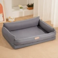 Oxford Fabric 3D Square Bed Gray