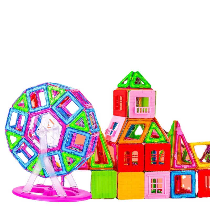 Qianman fábrica grandes bloques de construcción de piezas magnéticas piezas dispersas juguetes educativos para niños juguetes de imán de desarrollo mental image 1