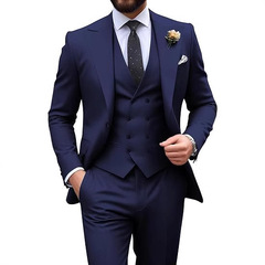 メンズスーツスリムフィットアマゾン卸売シングルプロングスーツメンズフォーマルタキシードスーツカジュアル結婚式プロム