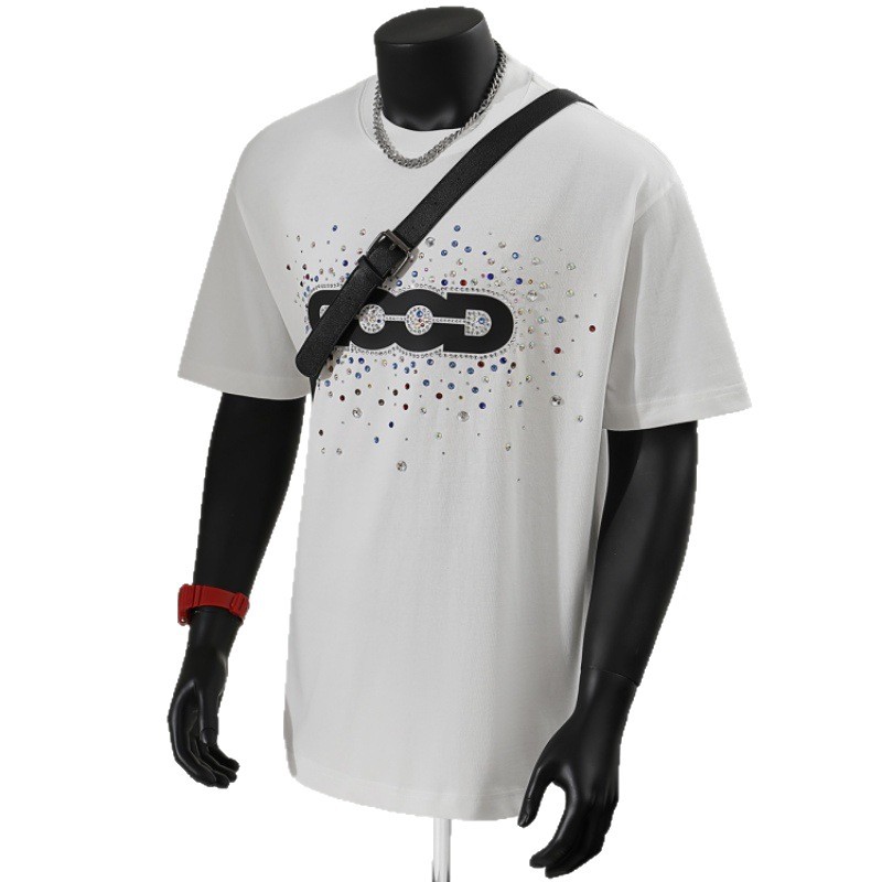 GOODBRAND Holiday Colorful Candy Light Luxury Fashion High-end Feel Printed Short-sleeved Men's T-shirt_viptrois.com