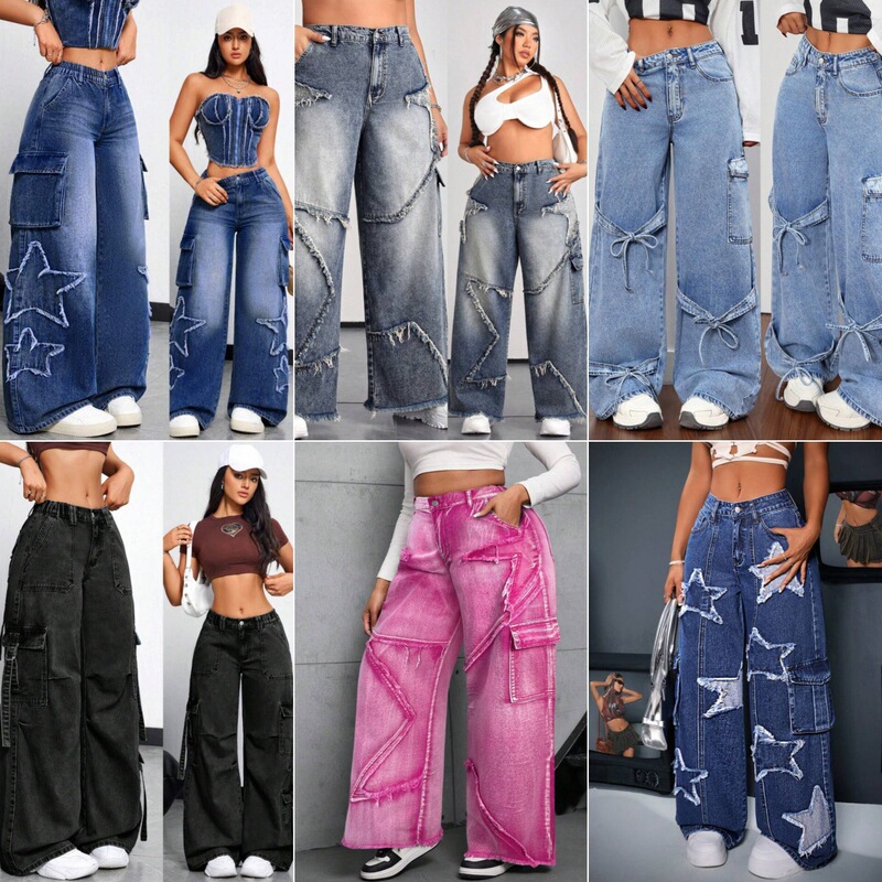 Ladies Jeans Available, Multi-Pocket Denim Pants for Women, Cargo Jeans, Women's Work Pants Wholesale Ladies Jeans Available, Multi-Pocket Denim Pants for Women, Cargo Jeans, Women's Work Pants Wholesale