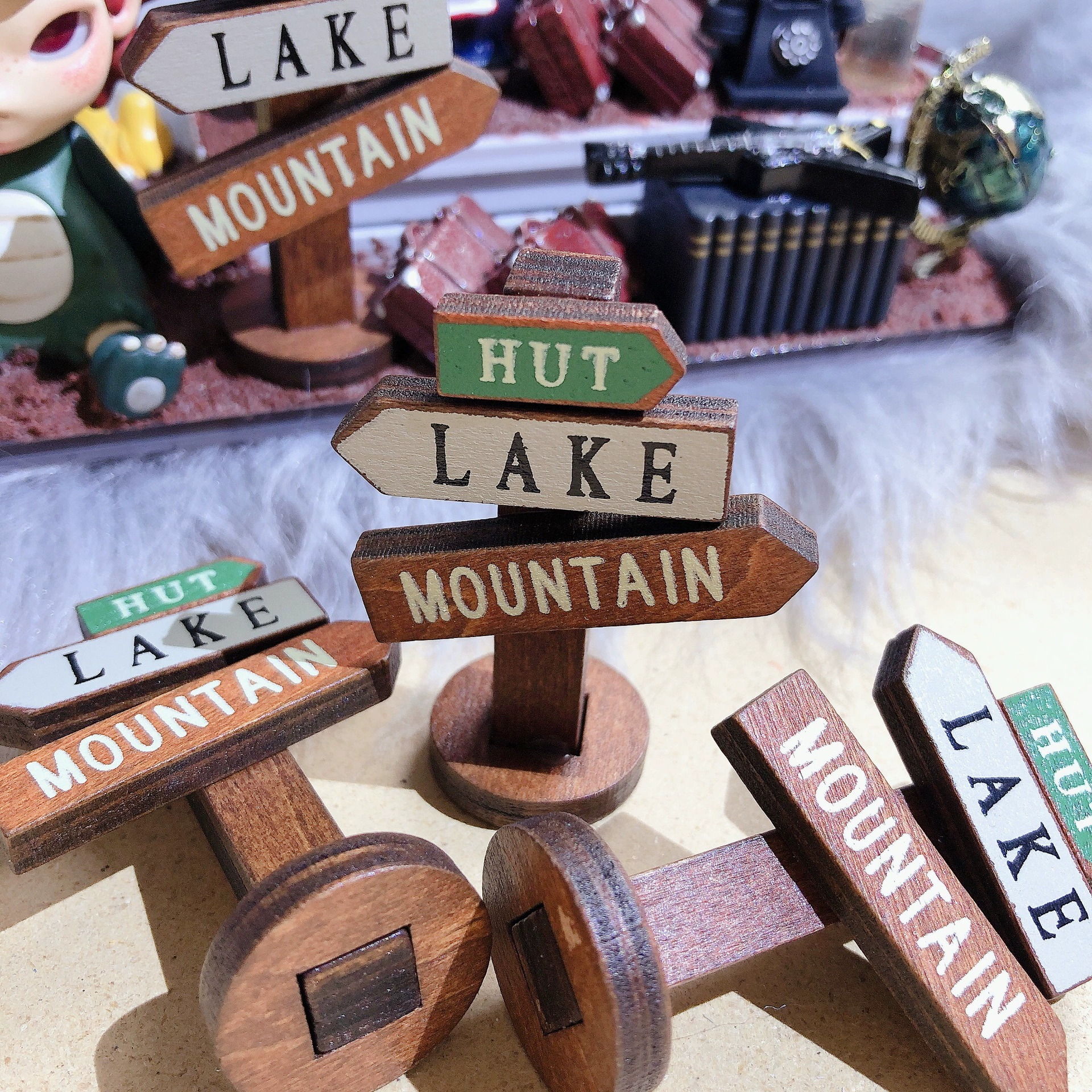  Table cream decorations from natural wood, parking rack, handle, phone case, accessory, handmade