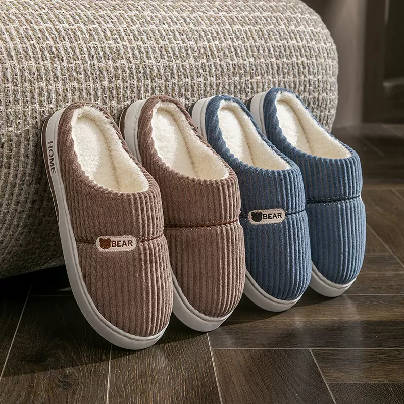 鞋家用保暖加绒家居拖鞋2025爆款棉鞋女外穿防滑厚底毛绒冬天棉拖