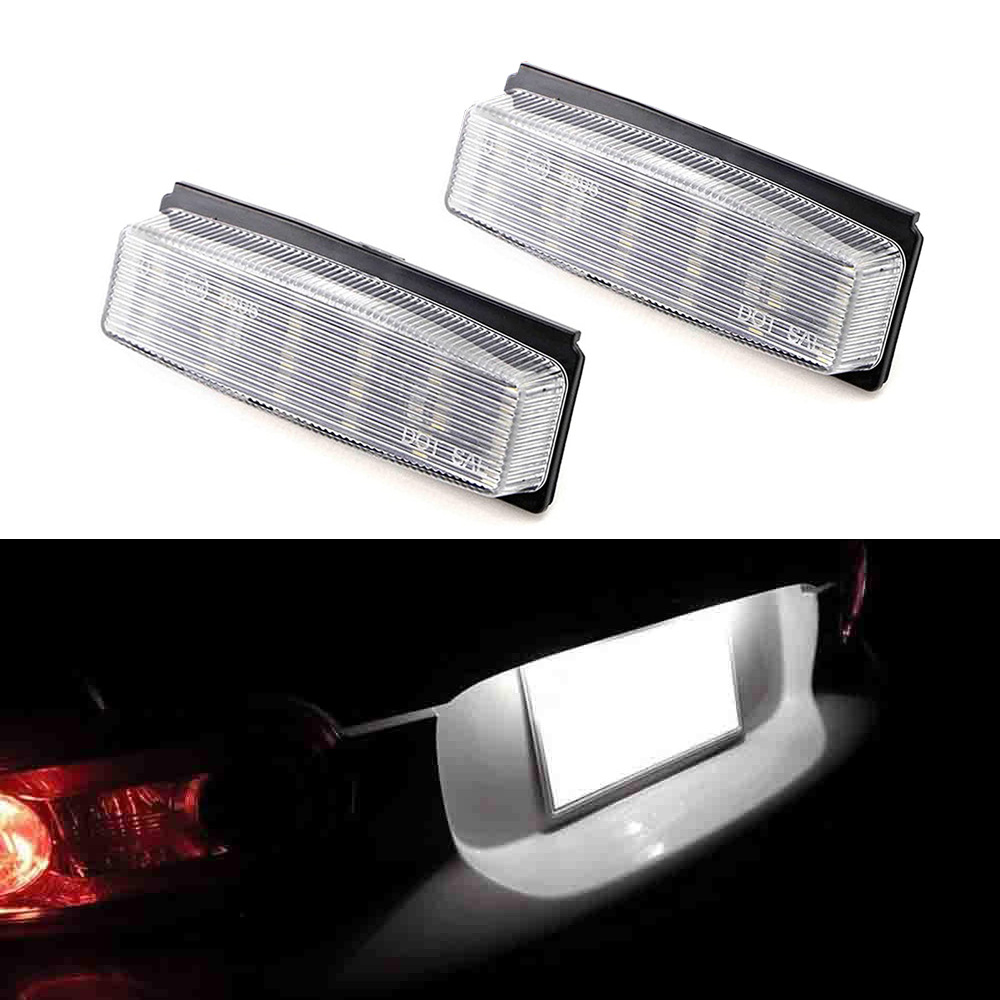 2Pcs 18 Lights Black Led License Plate Light for Mazda Miata Mx5 06-15 Year Fiat 124