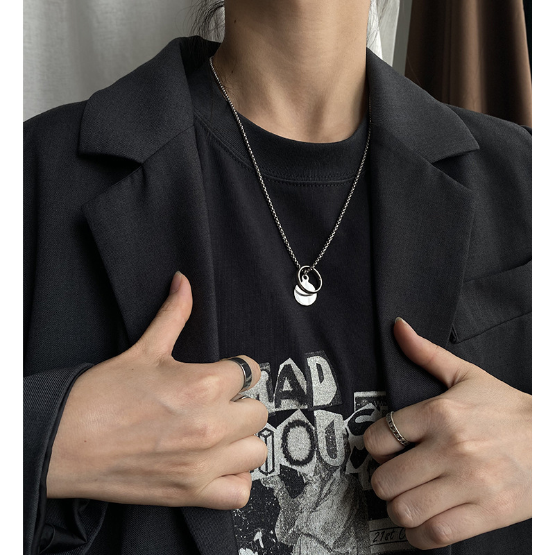 Fashion Heart Shape Titanium Steel Plating Necklace 1 Piece