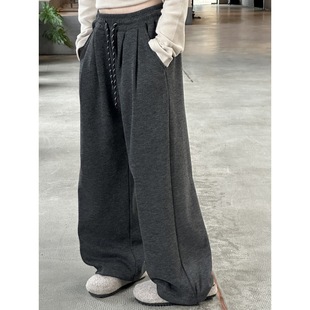 Girls' Fleece-Lined Pants Autumn and Winter 2025 New Children's Winter Wide-Leg Soft Pants Big Kids Loose Casual Long Pants