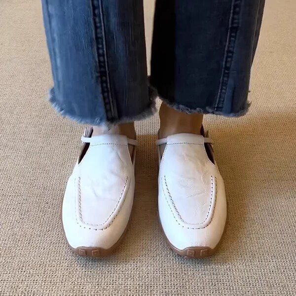 Low retro exclusive fashionable wear-resistant shoes flat for work…