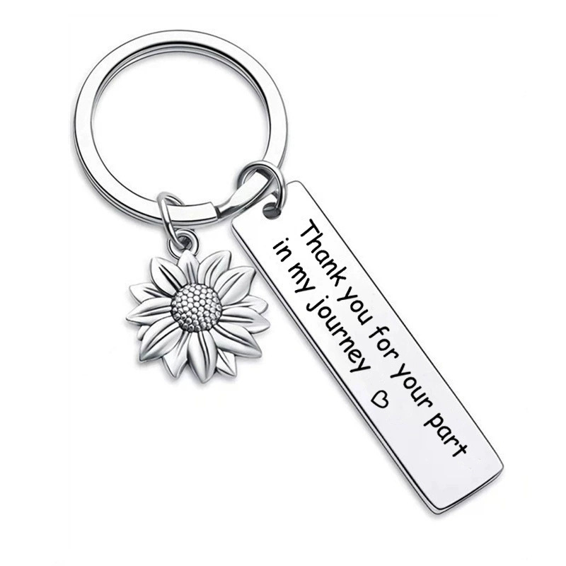Amazon new explosions to send good friends friendship friendship parting thanks to creative pendant stainless steel keychain RH