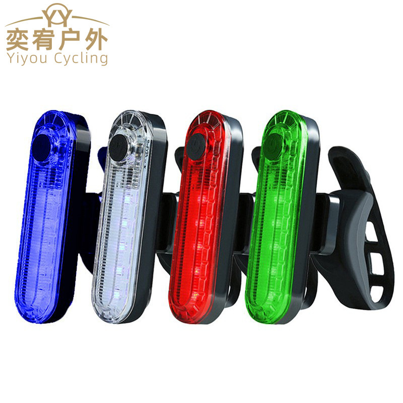 056 Bicycle Cycling Tail Light USB Rechargeable Four Colors Available Mountain Bike High Brightness Warning Flash Light Led Strong Light