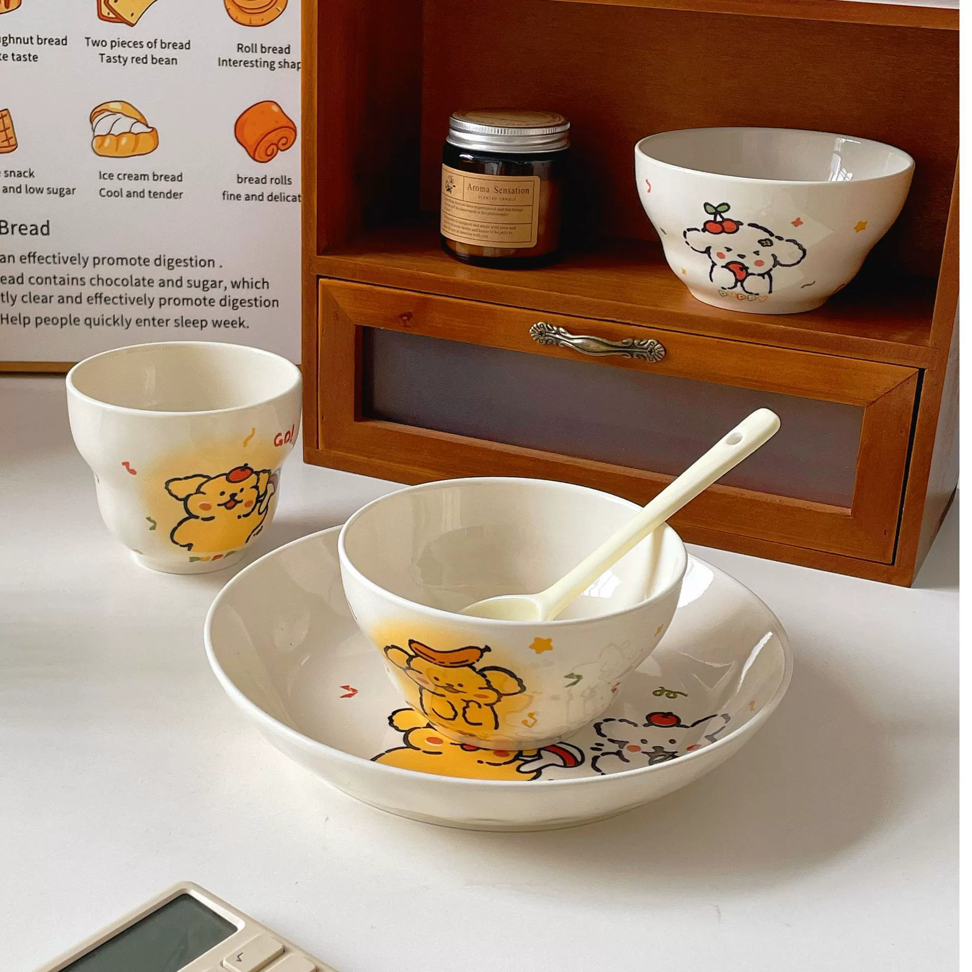 Ceramic tableware, brand home cute set, high quality dinner plate