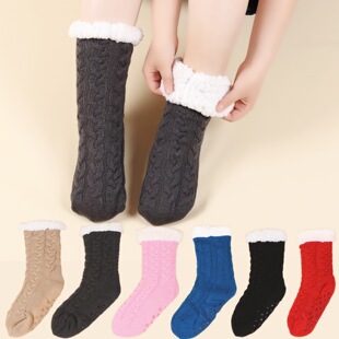 Super Thick fleece-lined Wool Socks Sleep Socks for Men and Women Winter Sleep Thickened Warm Floor Socks Adult Socks