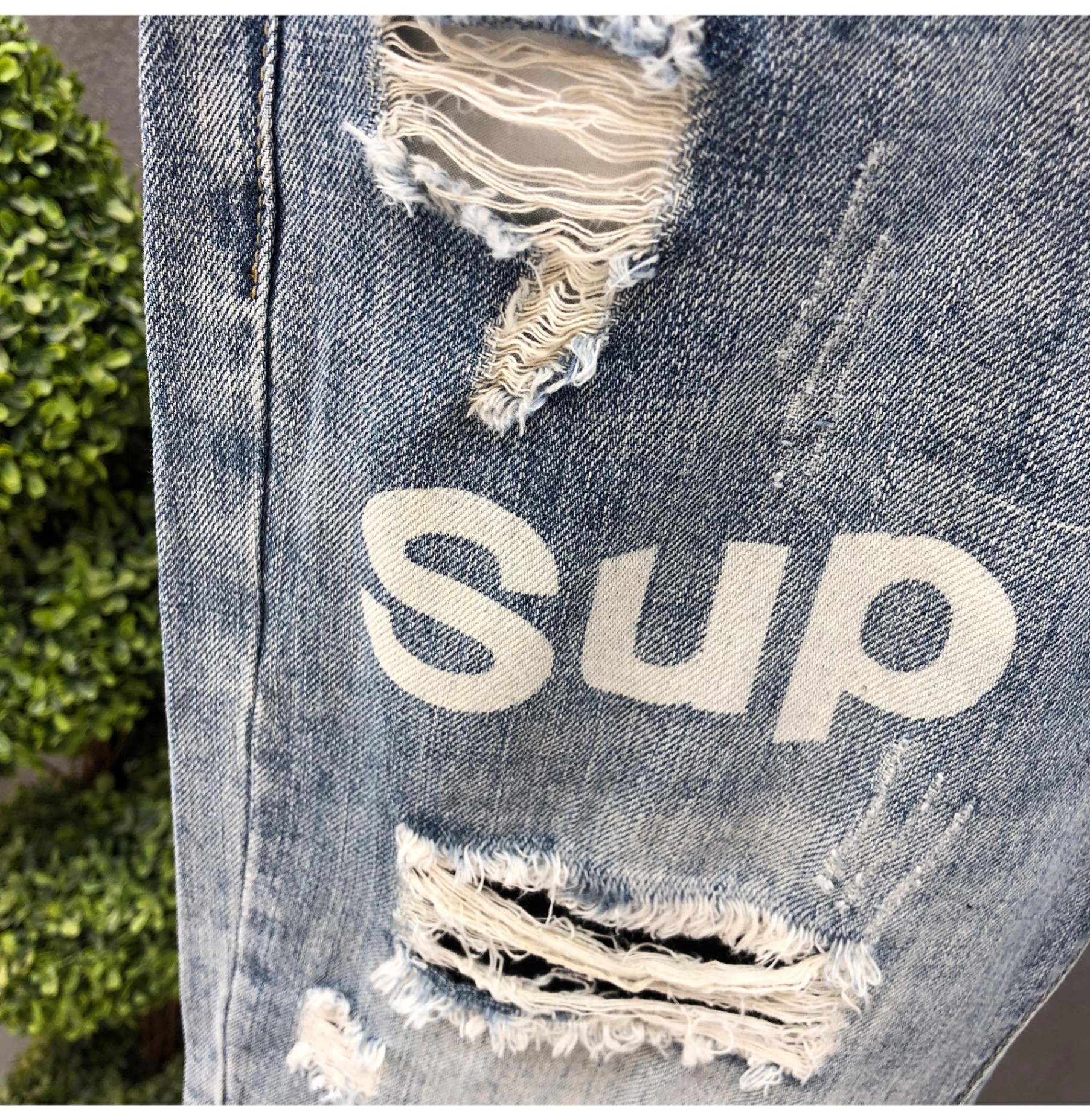 Men's Ripped Denim Shorts Summer Wear Resistant Light Colored Elastic Comfortable Casual Handsome Washed Retro Shorts_mkmklike.com