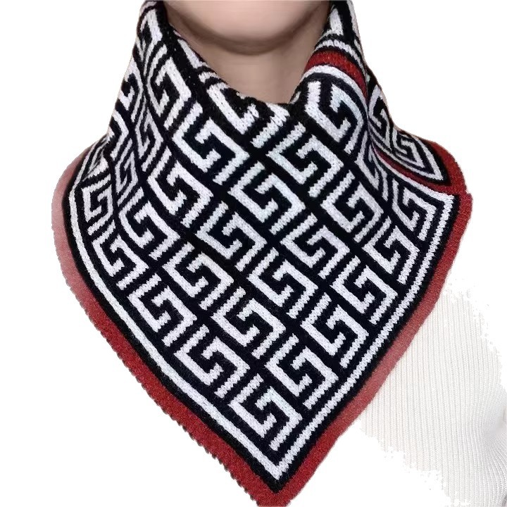 Cuello de Bufanda Triangular para Mujer de Tejido, A Prueba de Viento, Térmico, para Otoño e Invierno