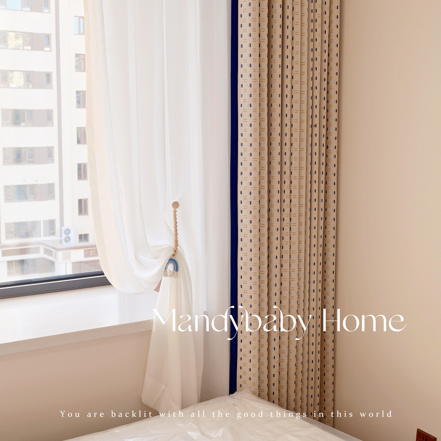 Color de dopamina azul Bauhaus estilo Jacquard tela de cortina fabricante Shaoxing Keqiao tela de decoración tejida de color