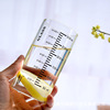 New fashion household high borosilized milk glass glass single -layer band scale breakfast beverage beer baby water cup