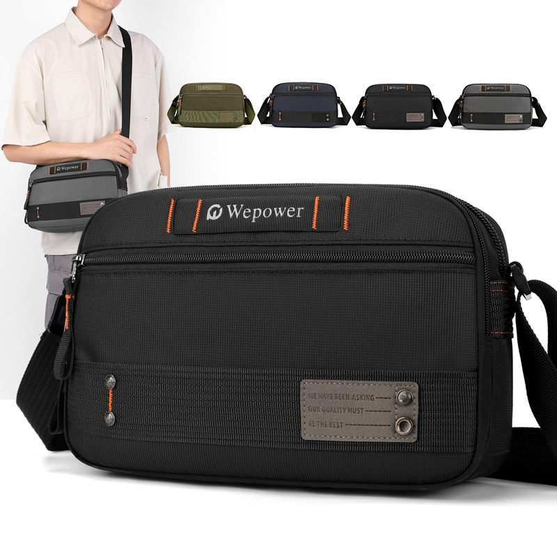 WEPOWER nuevo bolso de hombro multicapa impermeable, bolso de hombre, bolso de viaje ligero y casual, bolso de hombro para hombre