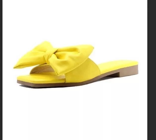 Solid Color Flat Bow Sandals NSJJX67782