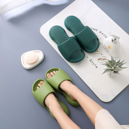 EVA slippers bathroom bathing slippers women's summer indoor Langjie same style non-slip and anti-odor men's thick-soled slippers