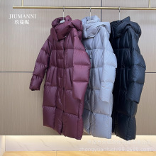波兰进口柯鲁达鹅绒长款加厚羽绒服外套女