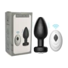 Small anal plug remote control version (boxed) silver diamond base