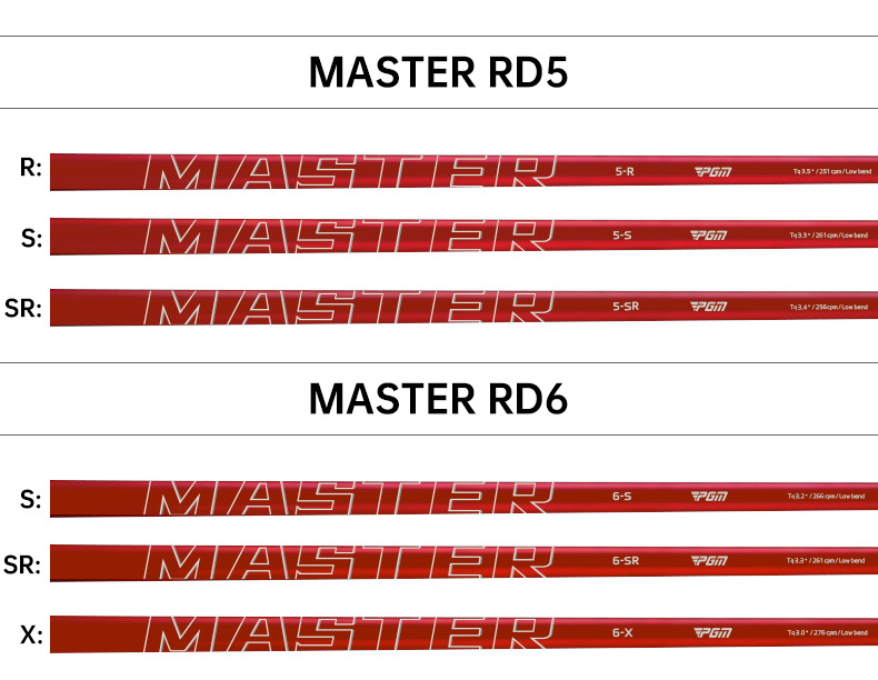 Gậy golf PGM MASTER gỗ số 1 / gỗ carbon số 3/5 trục đen ống xanh ống đỏ — Ống đỏ thấp RD5-R [đạn đạo trung bình cao/dễ bắn/dễ bắn và tăng khoảng cách], Ống đỏ thấp RD5-SR [đạn đạo trung bình cao/dễ bắn/dễ bắn và tăng khoảng cách], Ống đỏ thấp RD5-S [đạn đạo trung bình cao/dễ bắn/dễ bắn và tăng khoảng cách], Ống đỏ thấp RD6-S [đạn đạo trung bình cao/dễ bắn/dễ bắn và tăng khoảng cách] chi tiết 15