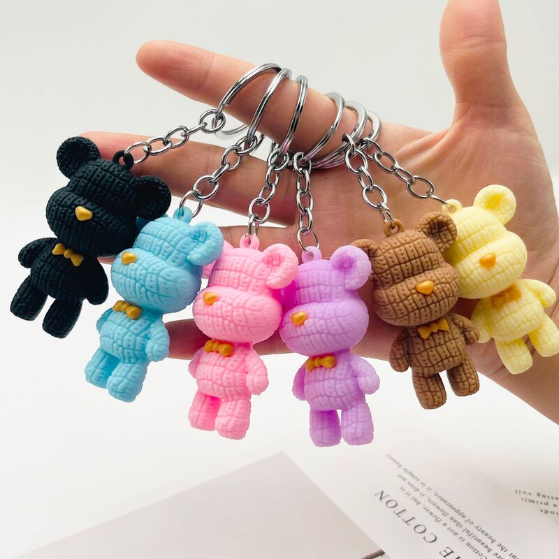 2022 new wool bear violent bear keychain girls' bag pendant three-dimensional doll fashion gift wholesale