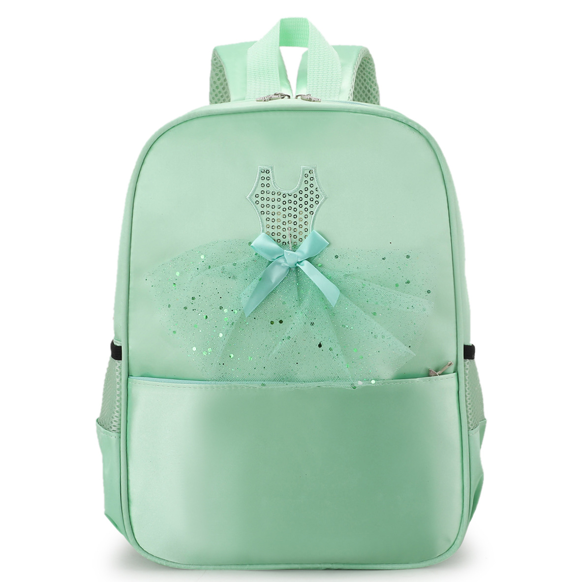 Bolso de baile con falda de lazo dulce Bolso de baile para niña de gran capacidad de moda 2025 nuevo estilo mochila para niños marea