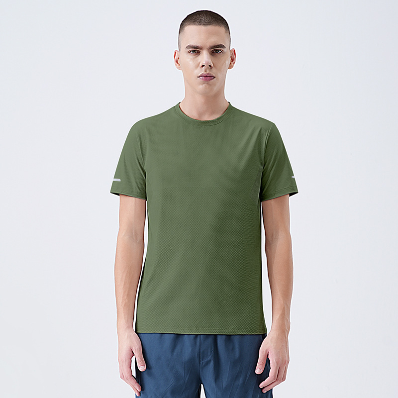 Camiseta deportiva para hombre 2025 verano nuevo estilo de secado rápido transpirable deportes de manga corta para hombre para correr fitness tops deportivos