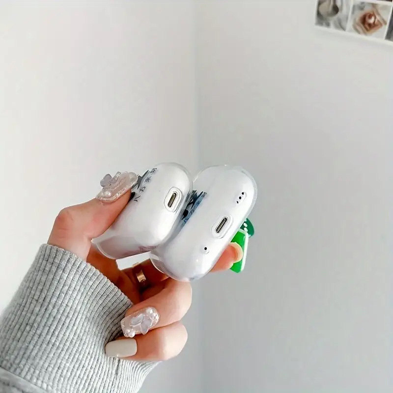 苹果耳机壳透明Pro3适用AirPods4简约普通蓝牙耳机保护套3代TPU软|undefined