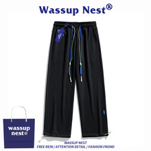 WASSUP NEST垂感直筒裤子男士夏季街潮时尚百搭休闲宽松运动裤潮