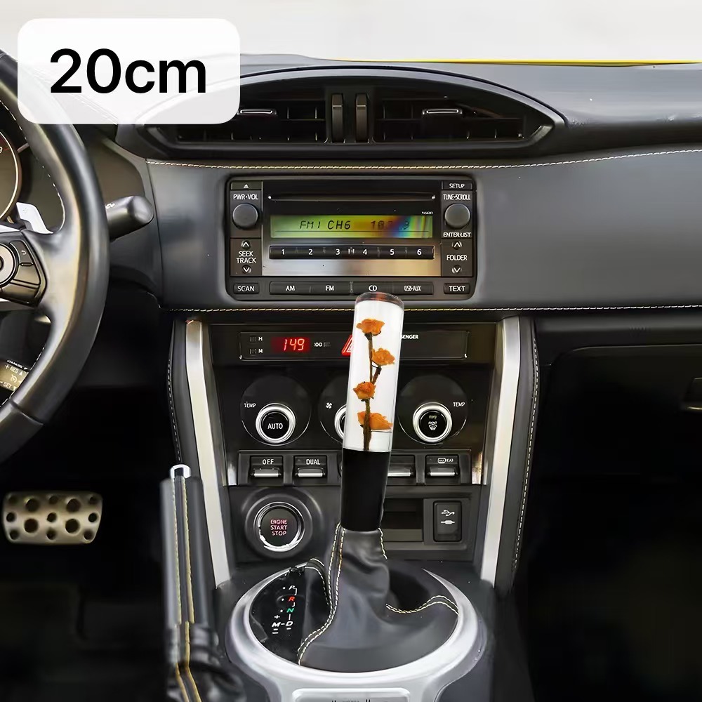 10/15/20CM Acrylic Crystal Rose Car Gear Shift Knob