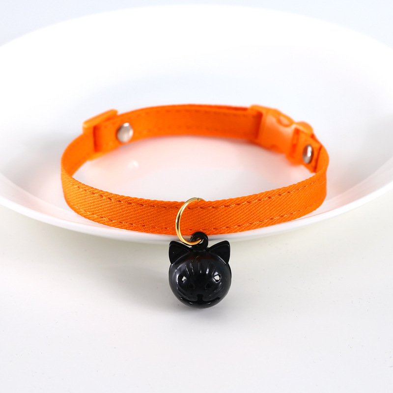 Mascotas Halloween calabaza fantasma campana ajustable perro gato conejo colgante accesorios collar