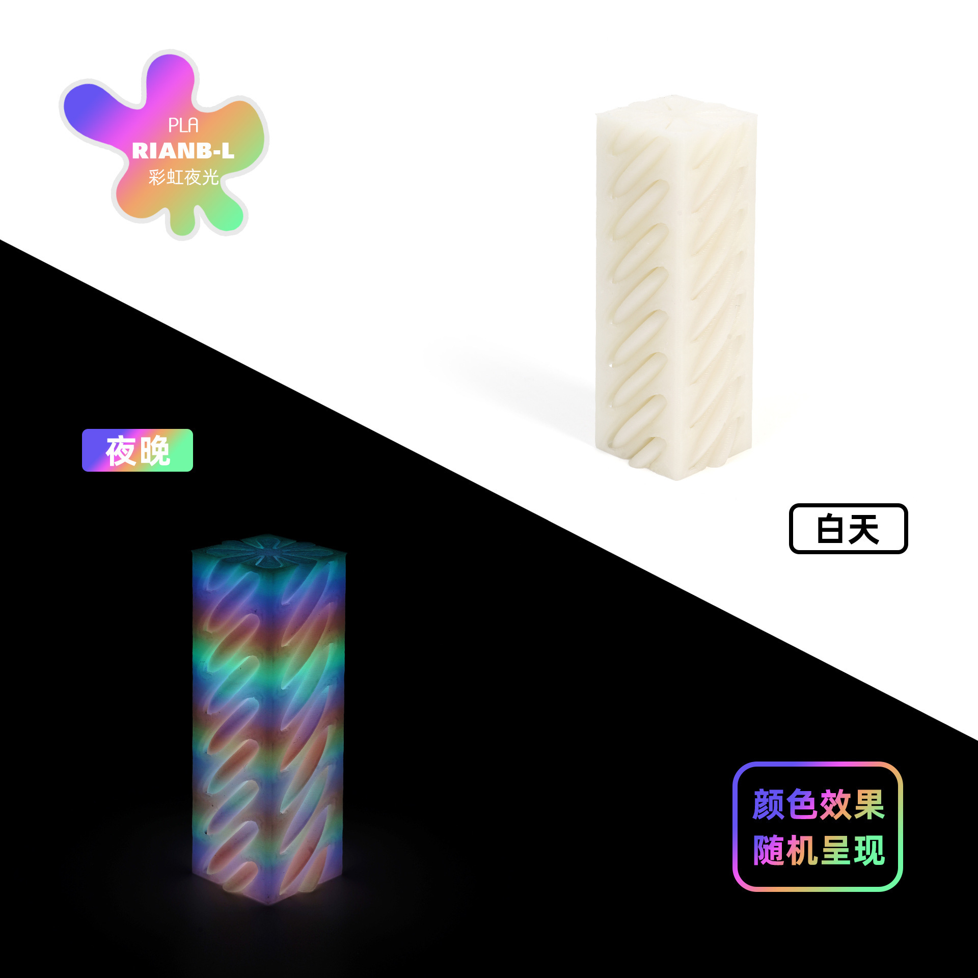 Explosiones transfronterizas de impresión 3D columna cuadrada giratoria de empuje de descompresión juguetes de regalo creativo fábrica directa juguetes de impresión 3D