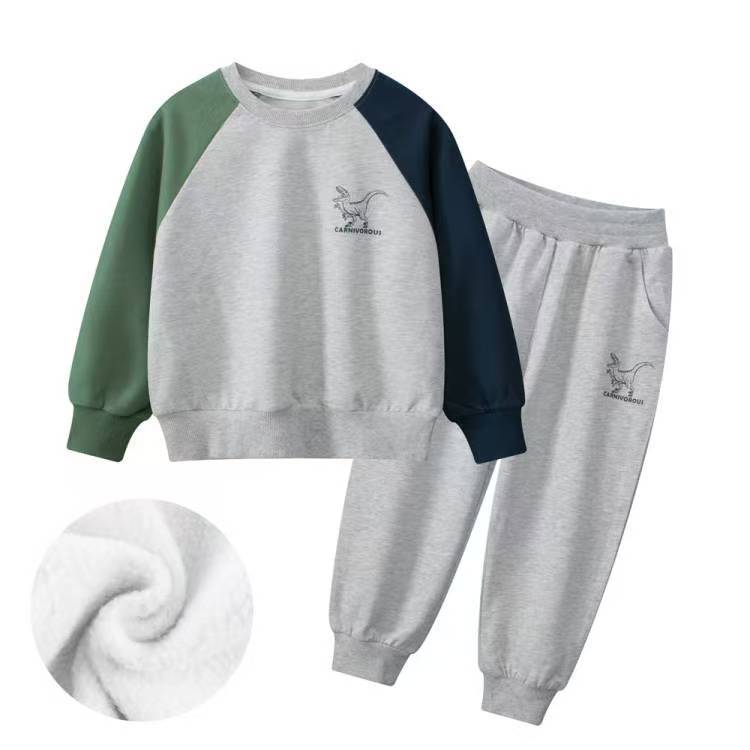 27kids ropa para niños de la marca de moda 2024 traje de dos piezas de otoño e invierno ropa de bebé para niños coreanos