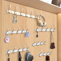 太空鋁掛鈎排鈎掛衣勾門後衣鈎牆壁臥室廚房衛生間浴室掛鈎免打孔