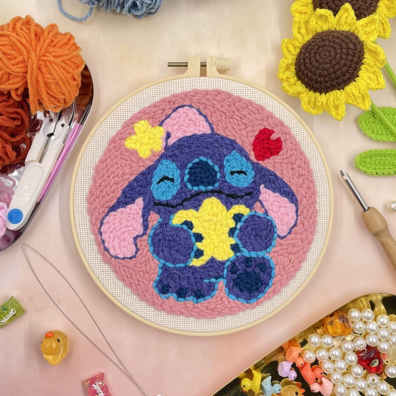 Новый набор материалов для DIY вышивки игла П poke embroidery материал сумка Punch Needle & Rug Punch игла для вышивания крестом клиент,