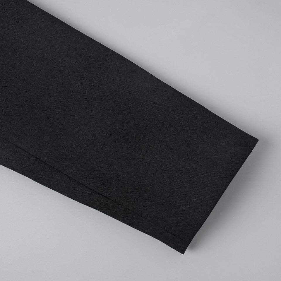Đầm blazer nữ dáng chữ A cổ chữ V dài tay thắt eo cạp cao — Màu trắng, Màu đen chi tiết 10