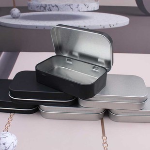 Flip Hinged Small Iron Box Cigarette Candy Foreign Trade Storage Box Mini Portable Tinplate Can