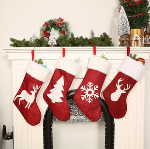Christmas Decoration Christmas Pendant Large Deer Socks Gift Bag Sheintemu Reindeer